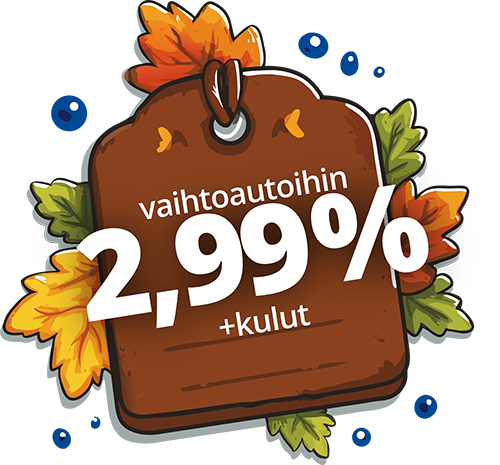 Mäkelän rahoitustarjous vaihtoautoihin korko 2,99 % + kulut